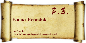 Parma Benedek névjegykártya